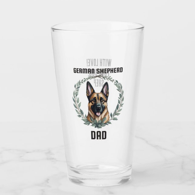 Personlig German Shepherd Pappa Glaskopp (Framsida)