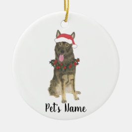 Personlig German Shepherd (Sable) Julgransprydnad Keramik