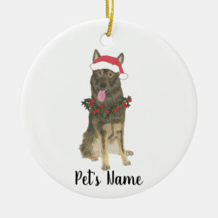 Personlig German Shepherd (Sable) Julgransprydnad Keramik