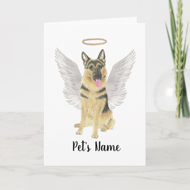 Personlig German Shepherd Sympathy Bereavement Kort (Framsida)