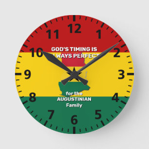 Personlig GHANA FLAGGA Rund Klocka