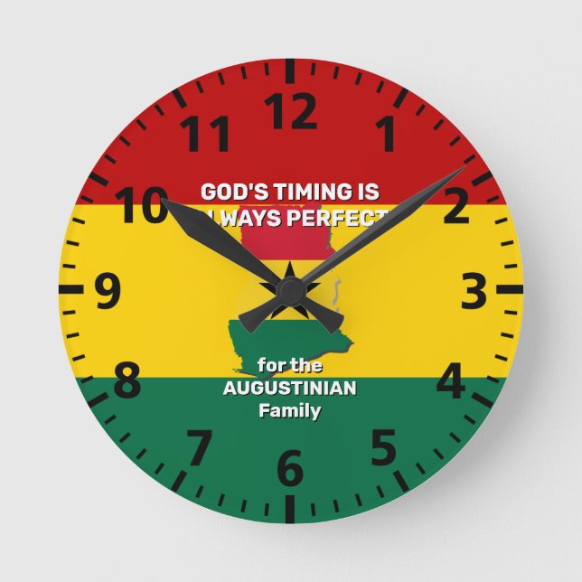 Personlig GHANA FLAGGA  Rund Klocka (Framsida)