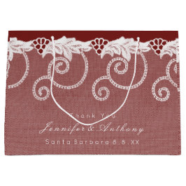 Personlig Gift Bag Burgundy Red Royal Snöre