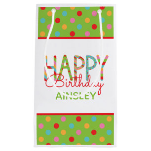 Personlig Gift Bag för färggrann Grattis på födels