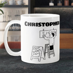 Personlig Gift for a Signmaker. Signera Maker Jumbo Mugg