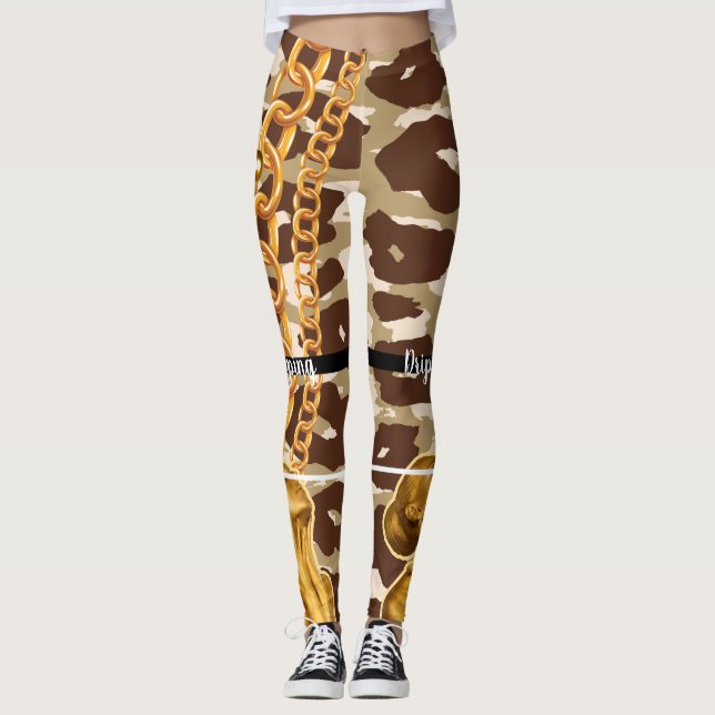 Personlig Gift for Birthday, Bride, Bröllop Leggings (Framsida)