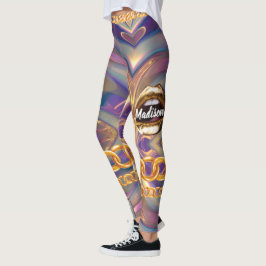 Personlig Gift for Birthday, Bride, Bröllop Leggings