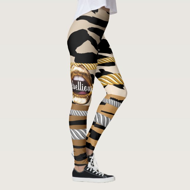 Personlig Gift for Birthday, Bride, Bröllop Leggings (Höger)