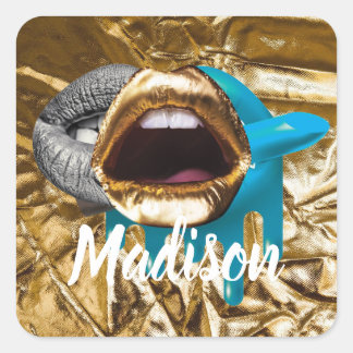 Personlig Gift for Bridesmaid, Bröllop, Maka Fyrkantigt Klistermärke