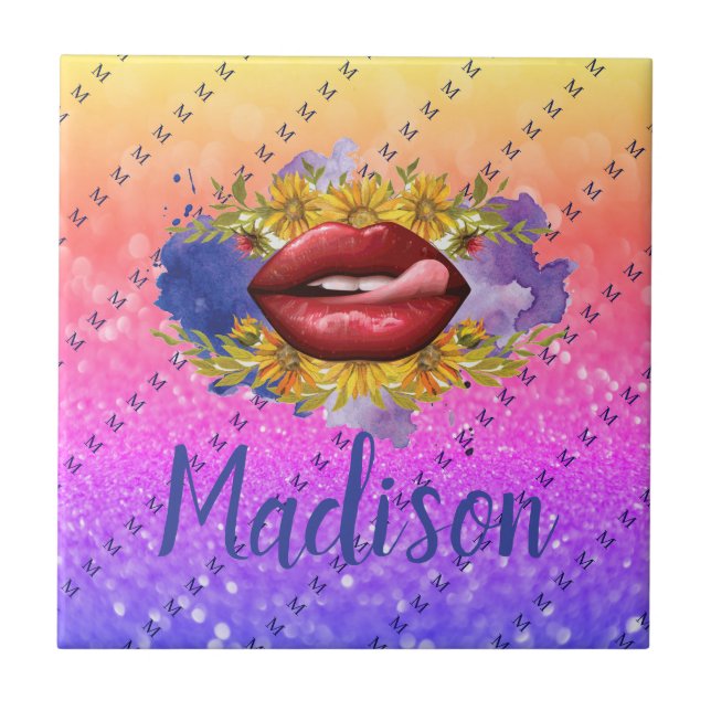 Personlig Gift for Bridesmaid, Bröllop, Maka Kakelplatta (Framsidan)