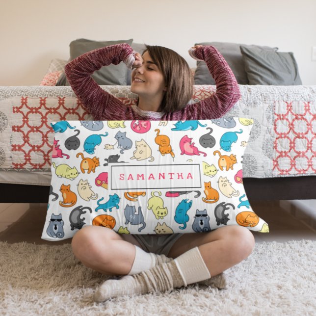 Personlig Gift for Cat Lovers Lumbarkudde (Skapare uppladdad)