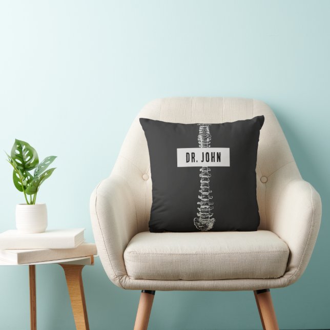 Personlig Gift for Chiropractor, Spine Doktor Kudde (Stol)
