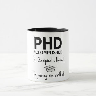 Personlig Gift for Doctorate Student Mugg