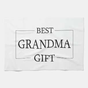 Personlig Gift for Grandma Grandmor Birthday Kökshandduk