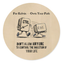 Personlig Gift for Kelvin Own Your Väg Sticker
