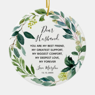 Personlig Gift för Make från frun Julgransprydnad Keramik