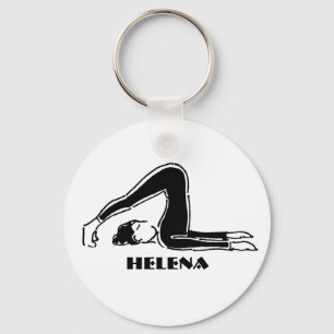 Personlig Gift for Yoga Pilates Älskare Nyckelring