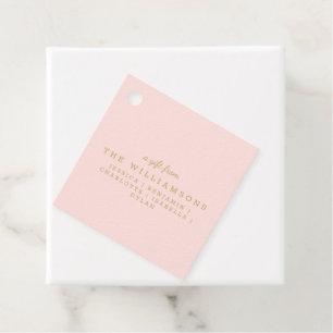 Personlig Gift från Modern Elegant Rosa Guld Gåvor Etiketter