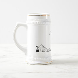 Personlig Gift Jacksonville Skyline Sketch Sejdel