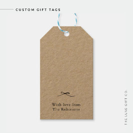 Personlig Gift-Märkre med Bow Presentetikett