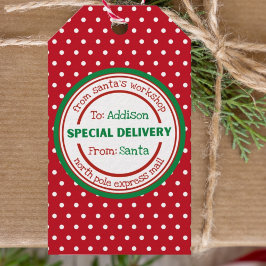 Personlig Gift Märkre Speciell Delivery från Santa Presentetikett