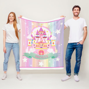 Personlig Gift! Princess Castle Fleecefilt