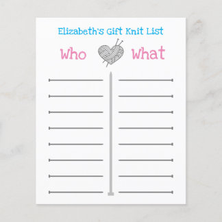 Personlig Gift Sticka lista
