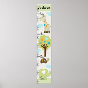 Personlig Giggle Gang Animals Growth Diagram Poster