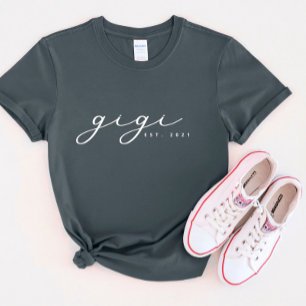 Personlig Gigi Grandma T-Shirt