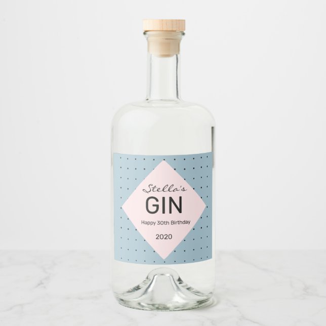personlig gin flaska-etikett spritflaskor etikett (Framsida)