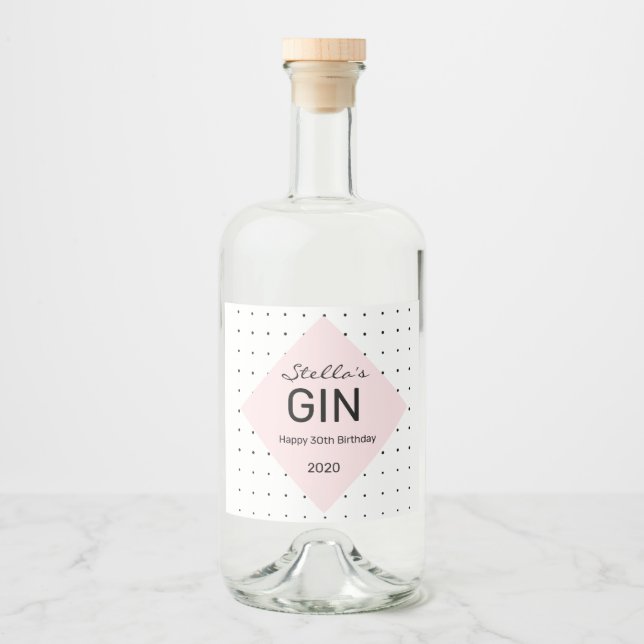 personlig gin flaska-etikett spritflaskor etikett (Framsida)