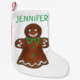Personlig Gingerbröd Dam-julkaka Liten Julstrumpa