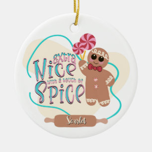 Personlig Gingerbröd Julprydnad Julgransprydnad Keramik