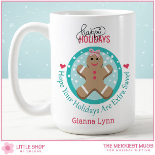Personlig Gingertea Girl-julkaka Kaffemugg
