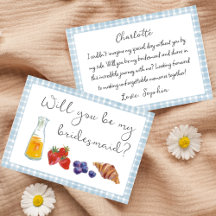 Personlig Gingham Brunch Bridesmaid Frieri