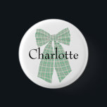 Personlig Gingham Romantic Coquette Bow  Knapp<br><div class="desc">Söt giftig,  feminin båge. Ginghams hårbuskdesign för en modern romantiker i romantikens nödtid stil.</div>