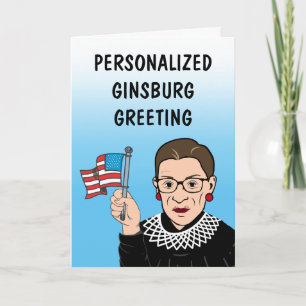 Personlig Ginsburg-hälsningskort Kort