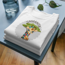 Personlig Giraff T-Shirt för Småbarn