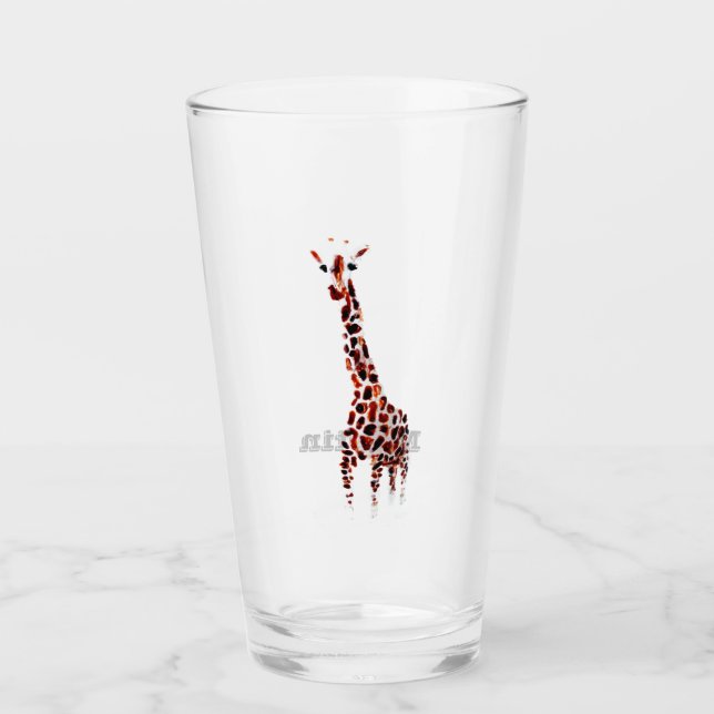 Personlig Giraffe Art Animal Glaskopp (Framsida)