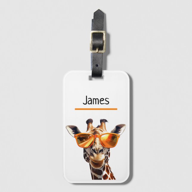 Personlig Giraffe Bagagebricka (Framsida vertikal)