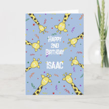 Personlig Giraffe Birthday Card