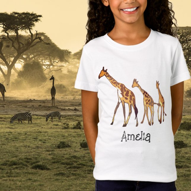 Personlig Giraffe Family T-Shirt (Skapare uppladdad)
