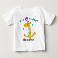 Personlig Giraffe Jag är två andra födelsedagen