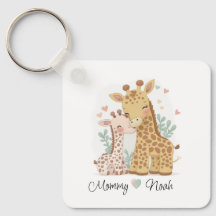 Personlig Giraffe Kärlek Baby Keychain