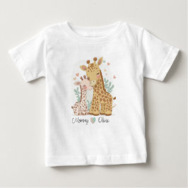 Personlig Giraffe Kärlek Baby T-Shirt