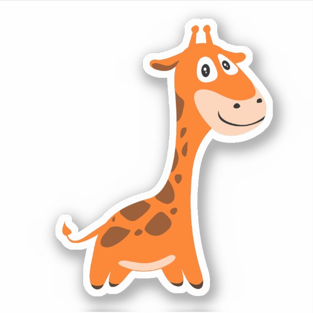 Personlig Giraffe Klistermärken (Framsida)