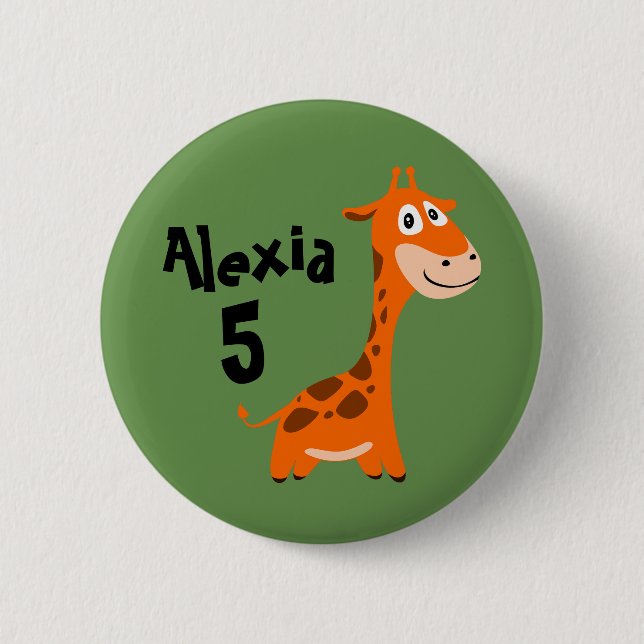 Personlig Giraffe Knapp (Framsida)