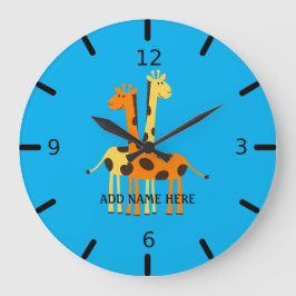 Personlig Giraffe Large Clock Stor Klocka