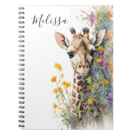 Personlig Giraffe School Office Notebook Gift Anteckningsbok