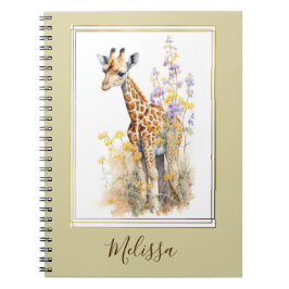 Personlig Giraffe School Office Notebook Gift Anteckningsbok